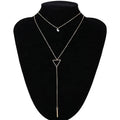 2018 Promotion Wholesale Women Custom Fashion Necklaces Jewelry Simple Charm Long Chain Multi Layered Gold Necklace