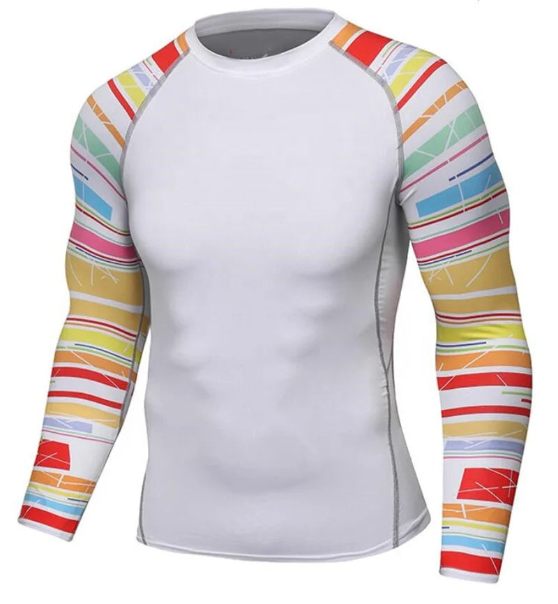 Wholesale Long Sleeve Mens Mma Compression Rashguard Custom Bjj Rash Guard Compression Shirts