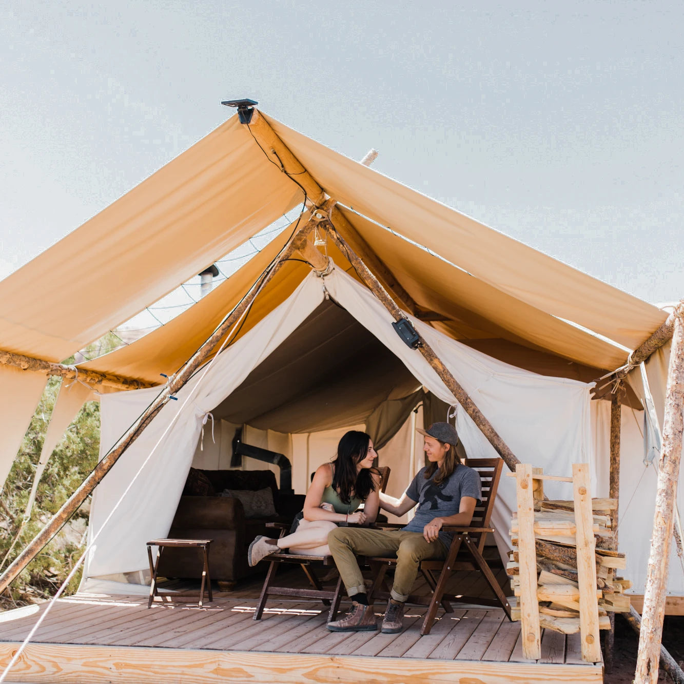 Luxury Tent With Wood Stove Safari Camp Glamping With Bathroom