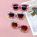 Lucky Children Fashion Sunglass Flower Pattern Print Girls Shades Party Festivals Sunglasses for Kids