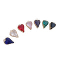 14 k Gold Plated Colored Zircon Crystal Stone love Single Loop Pendant for DIY Necklace Earrings Accessories Making
