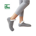 ALLCH Cozy Indoor Winter Plush Socks Warm Rubber Fluffy Thicker Christmas Slipper Adults Crew Casual Shoe Sherpa Design