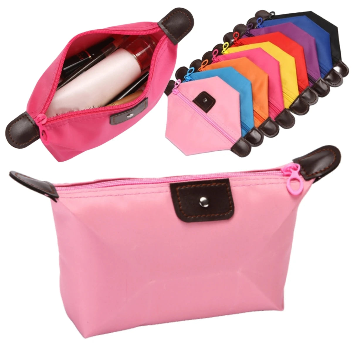 Cosmetic Bags for Women Elegant  Make up Pouch Travel Toiletries Organizer Storage Handbag Carry-on Makeup Tote