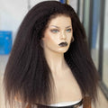 Joywigs New Handmade 4c Edges HD Lace Frontal Wigs Kinky Straight With Realistic Curly Hairline Brazilian Human Hair Wigs