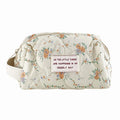 NCB0357 Hot Selling Portable Cotton Canvas Makeup Bag Cute Quilted Organic Cotton Makeup Bags Custom Floral Print
