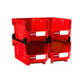 LEADLOONG Heavy Duty Separable Plastic Storage Box V6 | 4pcs 377*213*180MM/14.84*8.39*7.09Inch 25KG Load Capacity Detachable