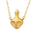 Wholesale China Fashion Pearl Decorative Titanium Steel Gold Plated Bottle Shape Pendant Necklaces for Women