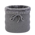 Custom logo Fur Lining Knitted Warm Neck Tube Scarf Two-purpose Knitted Waffle Hat Scarf Neck Gaiter for Men Women
