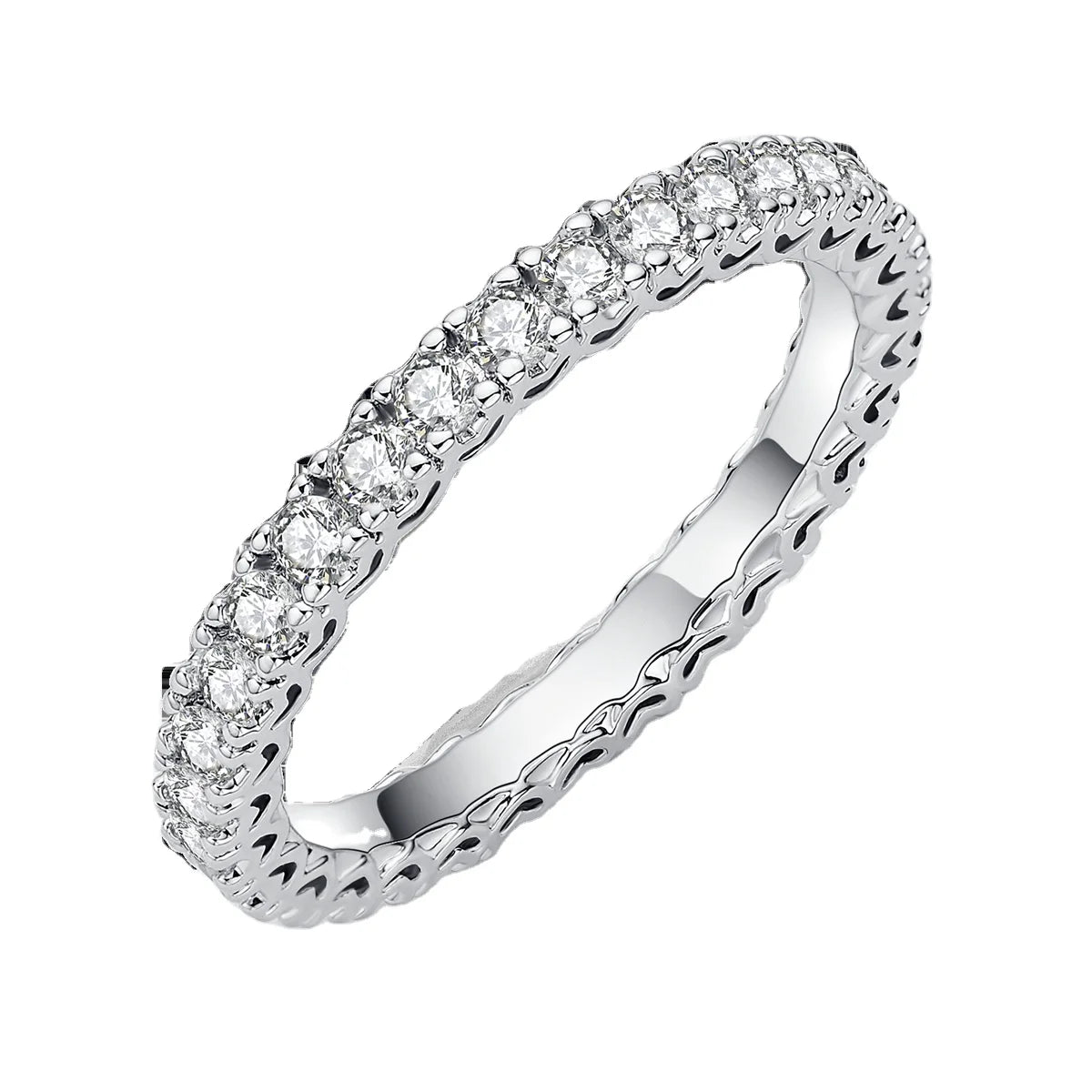 SGARIT Fashion Wedding Jewellery VVS D-F Color Moissanite Diamond Ring 18K Gold Plated 925 Sterling Silver Jewelry Ring
