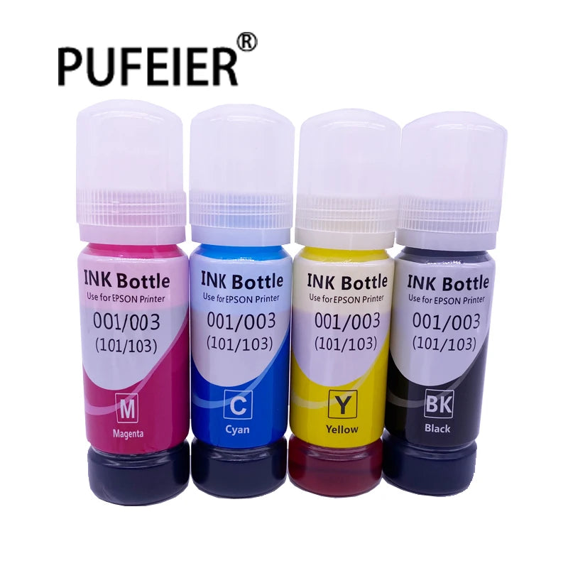 70ML Bottle 103 Printing Refill Dye Ink Compatible for Epson L3110 L3111 L3150 L3151 Inkjet Printer 103 Dye Based Ink