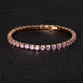 New Lightweight Luxury 5mm Titanium Steel Claw Stone Chain Bracelet Stainless Steel Zircon Tennis Chain for Women Unisex Fashion
