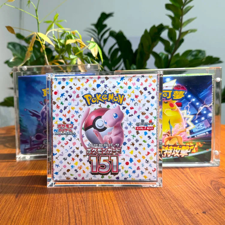 TCG Custom Acrylic Protect Display Case for Pokémon 151 Booster Box - Japanese Edition Booster Box Acrylic Case