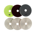 Trueshine Resin Diamond Polishing Pads 4 Inch Cup-Shaped Deburring Concrete Grinder Tools 50-3000 Grit Soft 3mm Grinding Wheels