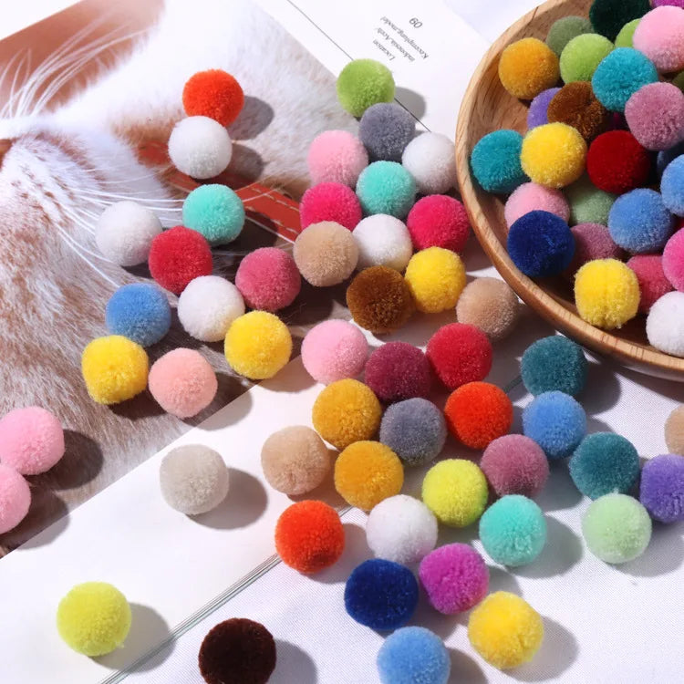 High QualityColorful 1.5cm\0.59inch Polyester Cashmere Wool Ball Handmade DIY Wool Fur Ball Pompom