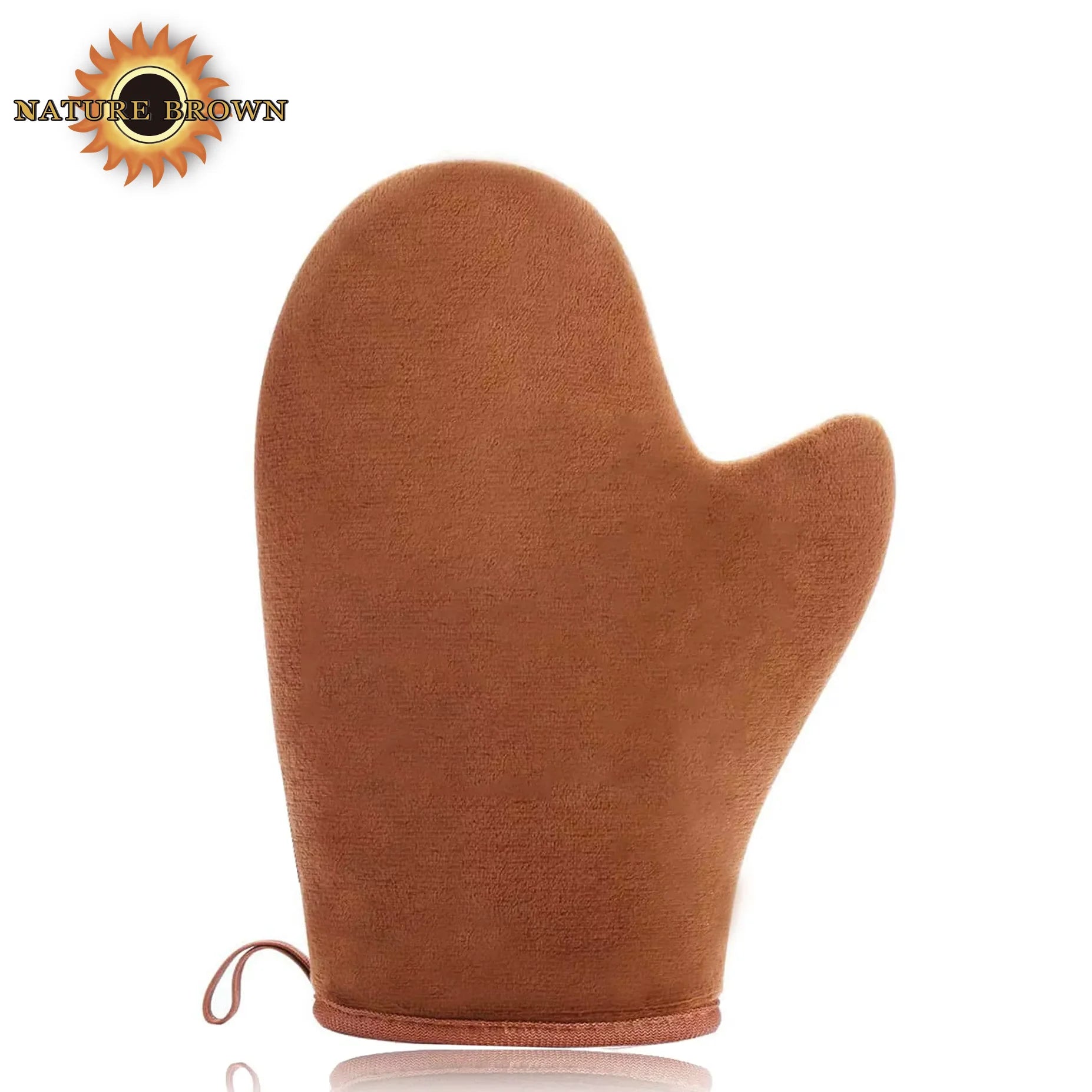 Wholesale Custom New Velvet Tanner Bronzing Mitts Sunless Brown Self Tan Applicator Thumb Glove Self Tanning Mitt