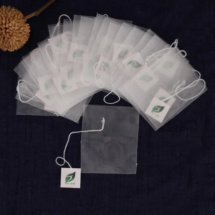 Hot Seller Compostable Pyramid Tea Bags Empty Corn Fiber Filter Tea Brew Bag
