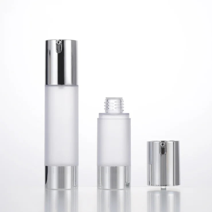 Empty Foundation Cosmetic Packaging 15ml 30ml 50ml Gold Silver Black Lotion Airless Serum Pump Bottle