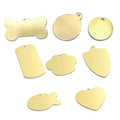 Quality Solid Brass Pet Tags Round Blank ID Tag Personalized logo Custom Brass Bone Tag