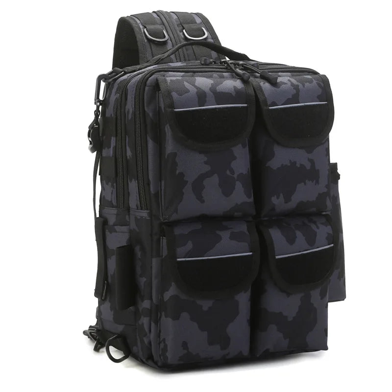 New Design Outdoor Good Quality Waterproof Durable Fishing Tackle Backpack Oxford Material Light Weight Fishing Bag Large