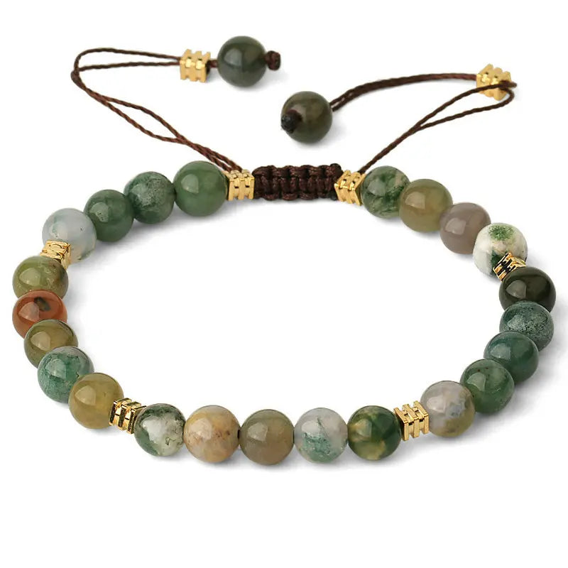 6mm Natural Stone Bracelet for Women Jewelry Healing Crystal Yoga Meditation Handmade Adjustable Amethyst Round Beaded Bracelet