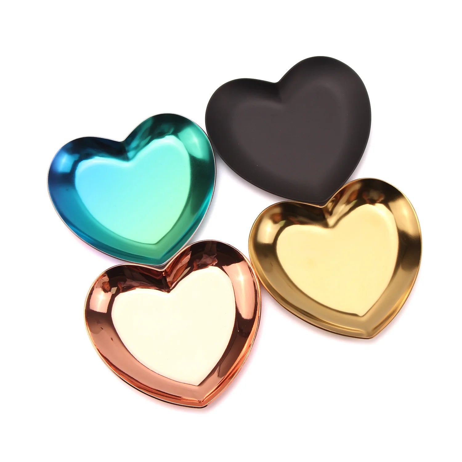 New Design Heart Shape Home Decoration Tray Stainless Steel Candle Holder Tray