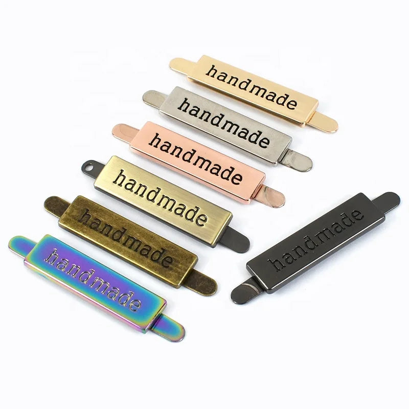 Meetee BK101 36*10mm Handbag Labels Tag Decorative Buckle Customized Logo Brand Tag DIY Handmade Accessories