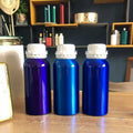 Wholesale Refillable Blue Purple Silver 250ml Aluminum Spray Bottle with Plastic Cap