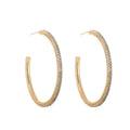 Cunyan 2025 Fashion Gold Plated Micro Paved Zirconia Hoop Earrings Multicolor Zircon Insert Hoop Earrings Women