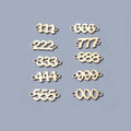 Premium 0-9 Triple-Connected Digital Angel Pendant 14K Gold-Filled Lucky Number Connectors Jewelry Making Findings-Made Brass MegaBDM