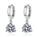 Romantic Women's Wedding 925 Sterling Silver Earrings with Moissanite Diamond for Special Occasions