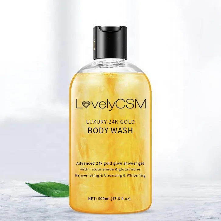 OEM OBM Body Fragrance Spa Hotel Natural Shower Gel Mint Aloe Vegan Liquid Soap Organic Anti-aging 24k Gold Whitening Body Wash