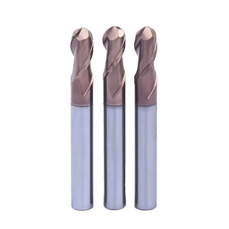 2-4 Flute HRC 55/58/60/65 Solid Tungsten Carbide Ball Nose End Mill in Stock