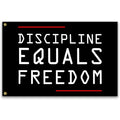 Wholesale Promotion Customized Double Sided 3 * 5ft Wall Decoration Gym Discipline Equals Freedom Flag