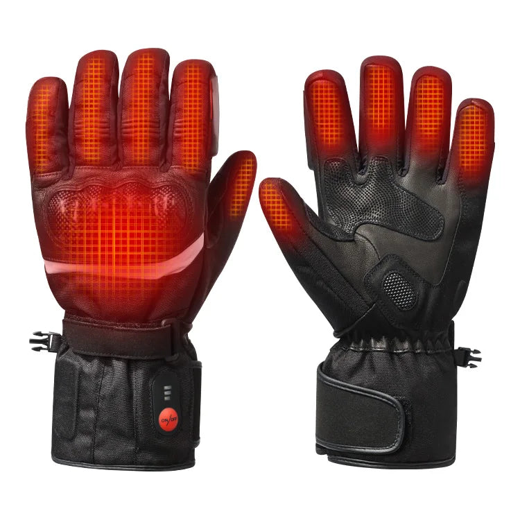 Resistant Winter Outdoor Touchscreen Rechargeable Lithium Battery Motorcycle Heated Gloves Unisex