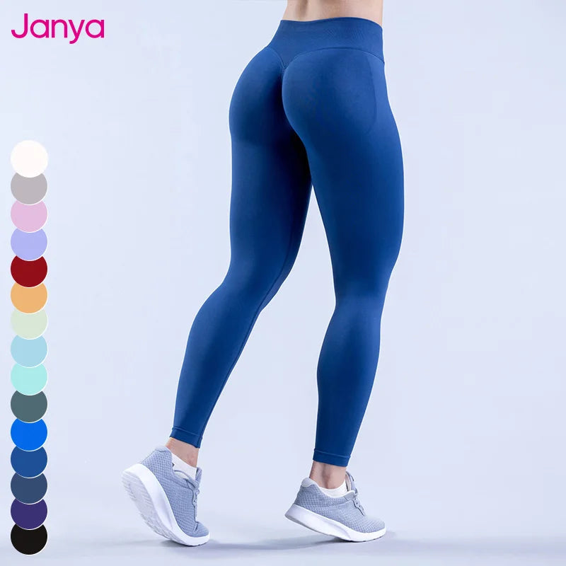 Custom Label Seamless Sports Yoga Pants Workout Butt Lift High Waist Tummy Control Gym Fitness Training Wear Leggings for Women