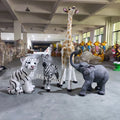 Support Customize Large Stuffed Animal Jungle Animals Large Fibreglass Animals Life Size Giraffe for Party Decorations Props