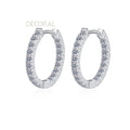 Real D Color Moissanite Hoop Earrings Pass Diamond Test 0.9CT 925 Sterling Silver Luxury Vvs Moissanite Earrings for Women