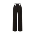 Boutique Wholesale 2026 Spring New Retro Draping Loose and Slim Flip Collar Design Straight Leg Wide Leg Women's Pants