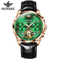 OUPINKE 3186 New Luxury Watches for Men Automatic Mechanical Watch 50M Waterproof Sapphire Tourbillon Design Self-winding Clock