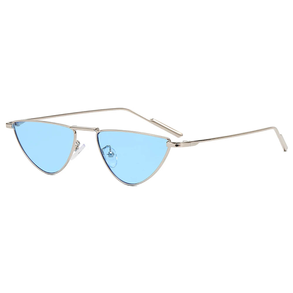 Superhot Eyewear 23069 Fashion 2022 Cat Eye Women Small Triangle Metal Frame Sunglasses