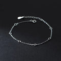 19.5cm Soild 925 Sterling Silver Cable Chain Bracelet with Extender Chain for Women