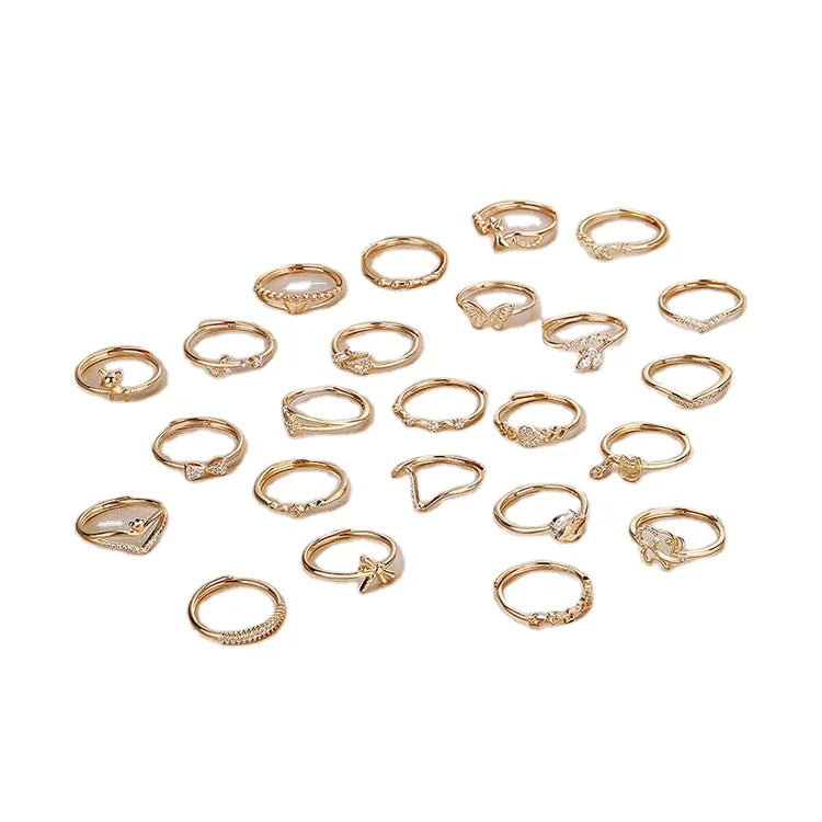 G980 Jewelry Star Bowknot Lips Variety Ring Index Finger Opening Adjustable Cubic Zircon Ring