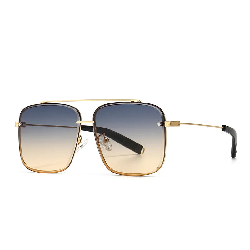 2021 Fashion Designer Metal Frames Women Shades Aviation Trendy Oversized Big Frame Luxury Sun Glasses Sunglasses 2025