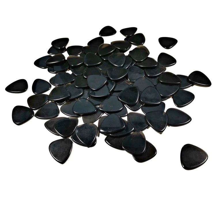 HZ Hongzhuo Wholesale Musical Instruments Custom Logo Printing Black Obsidian Guitar Picks