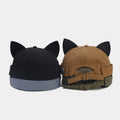 Creative New Cute Cat Ear Docker Hat With Men and Women Fall Beanie Dome Yuppie Hat Docker