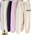 OEM High Quality Embroidery Logo Elastic Drawstring Waistband Cotton Fleece Womens Active Jogger for Women