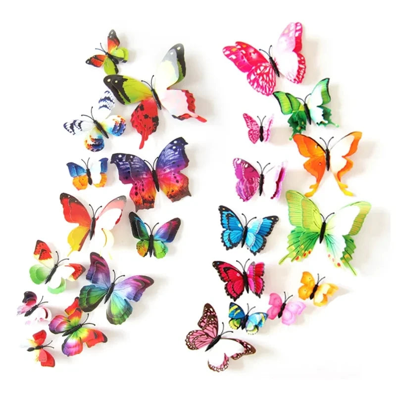 3D Butterfly Wall Stickers Butterflies Wall Decals Peel and Stick Butterfly Wall Decor for Kids' Bedroom