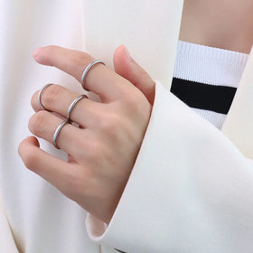 Good Quality Fashion Plain Fine Ring for Men and Women Stainless Steel Rings