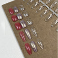 Trending Products 120 Pcs Artificial Crystal Coffin Nail Art Transparent Tips for Nail Design Color Chart Elegant Nail DIY