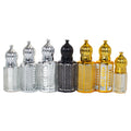 Hot Sale Empty 3ml 6ml 10ml 12ml Arabic Style Fragrance Essential Oil Bottle Luxurious Glass Perfume Bottle with Dropper Stick